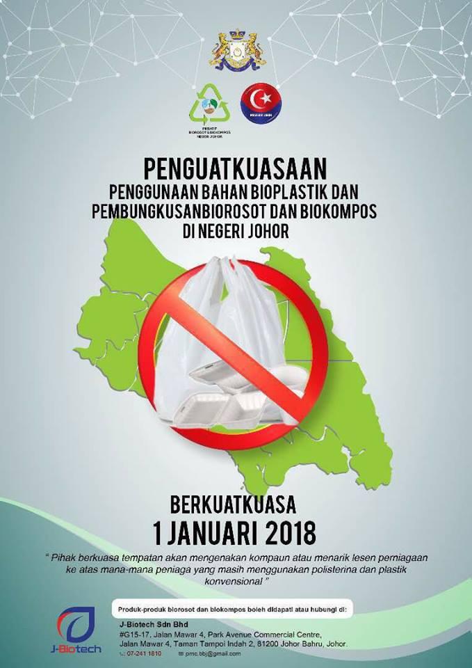 Penguatkuasaan Penggunaan Bioplastik Dan Pembungkusanbiorosot Dan Biokompos Di Negeri Johor Akan Berkuatkuasa Pada 1 Januari 2018 Portal Rasmi Majlis Daerah Labis